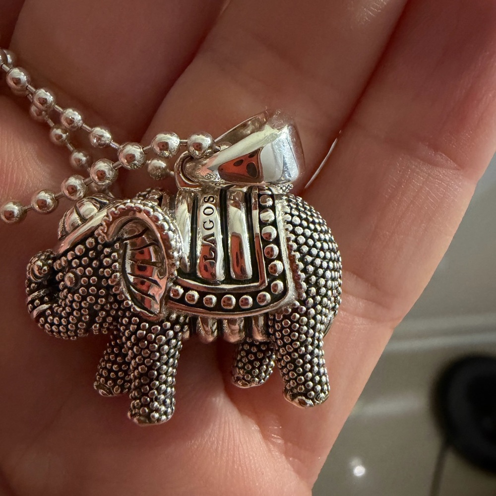 LAGOS Silver Elephant Necklace - Picture 2 of 6